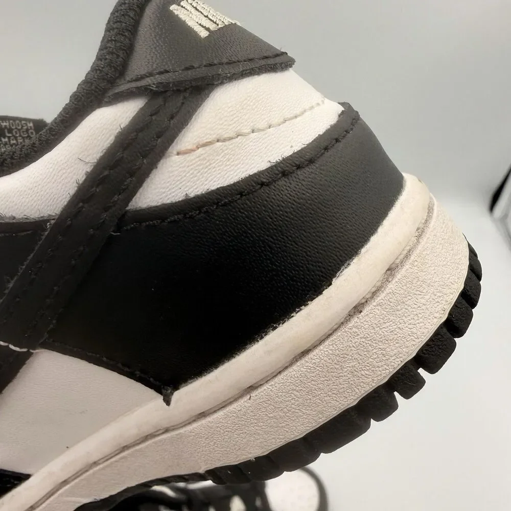 Nike Dunk Low Panda Black White Toddler Size 8C CW1589-100 Kids Sneakers